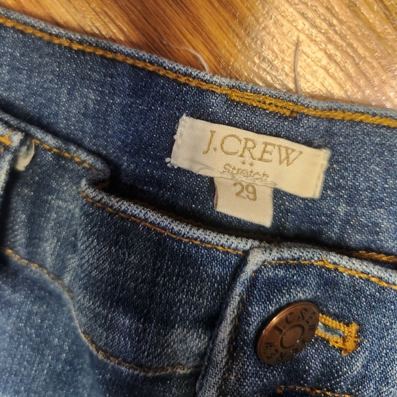 J Crew Jean Shorts Womens 29, US 8 Blue Rolled Hem Stretch Denim - Picture 9 of 9